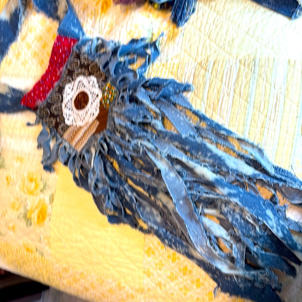 Handmade Jean bag! Extra long fringe!!!!!
